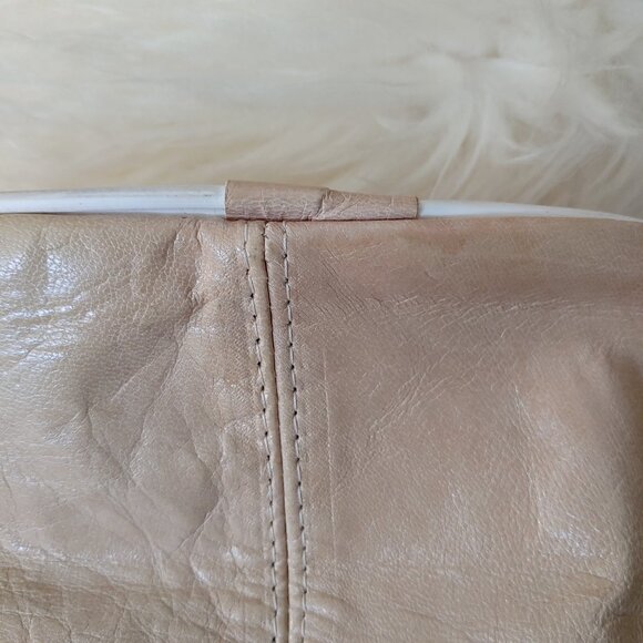 Custom Made Light Beige Leather Mini Handbag - Picture 11 of 16